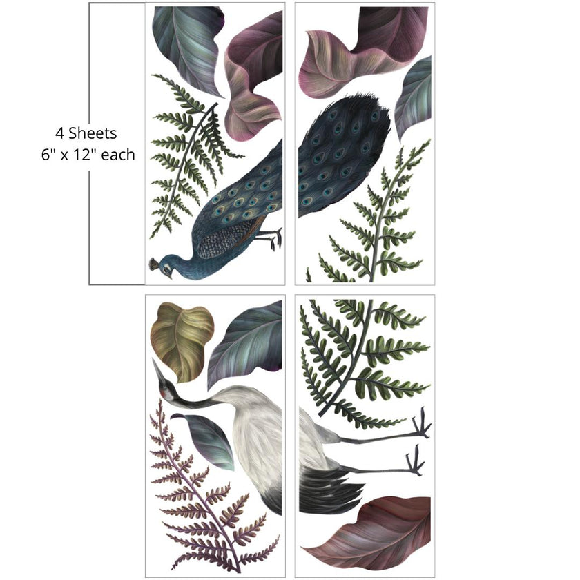 Elegant Avian Flora - Small Transfer