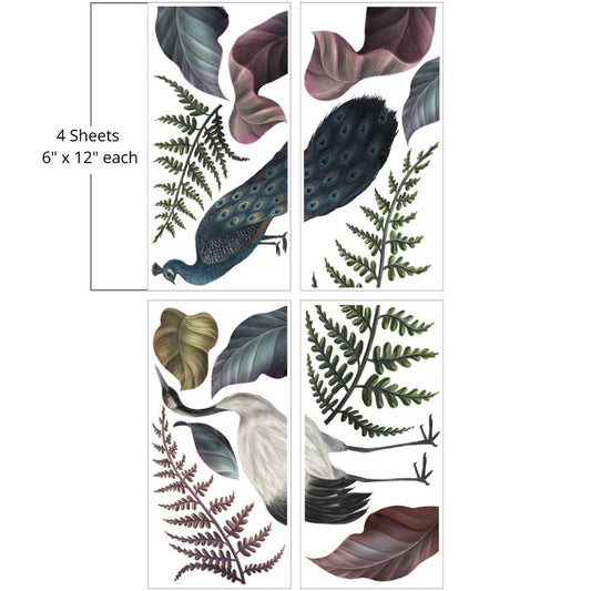 Elegant Avian Flora - Small Transfer