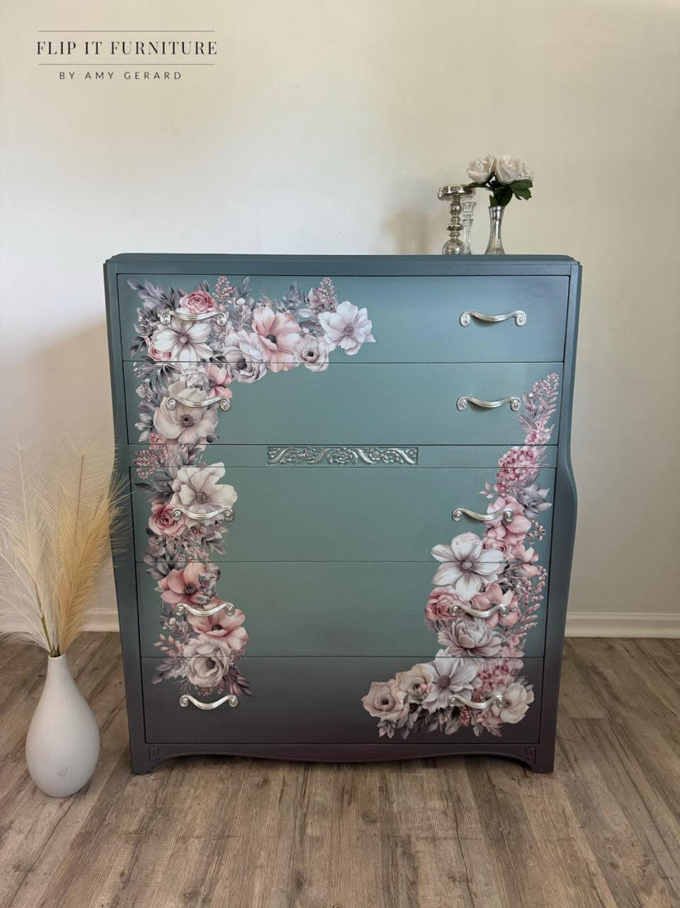 Soft Wintery Floral - Large