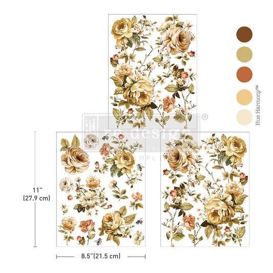 MIDDY TRANSFERS® – BELLE ÉPOQUE BLOOMS – 3 SHEETS, 8.5″X11″