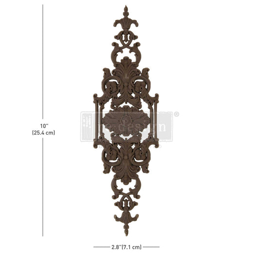 DECOR POLY® – LUXE ORNAMENTA – 10″X2.8″X*0.26″ / 25.4CMX7.1CMX0.66CM