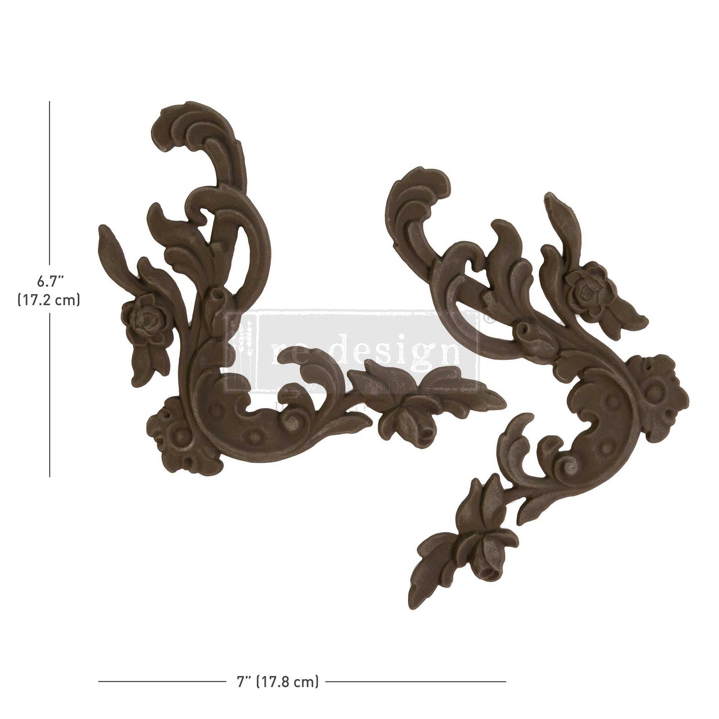 DECOR POLY® – INTRICATE GRACE – 2 PCS, 7″X6.76″0.315″ / 17.8CMX17.2CMX0.8CM