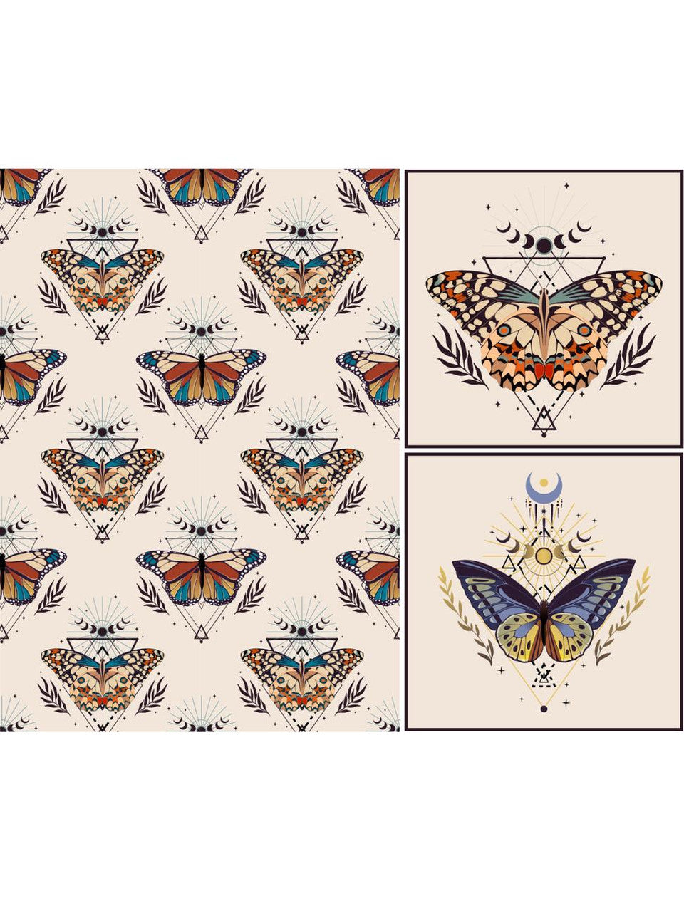 Boho Butterflies - A3 Rice Decoupage Paper