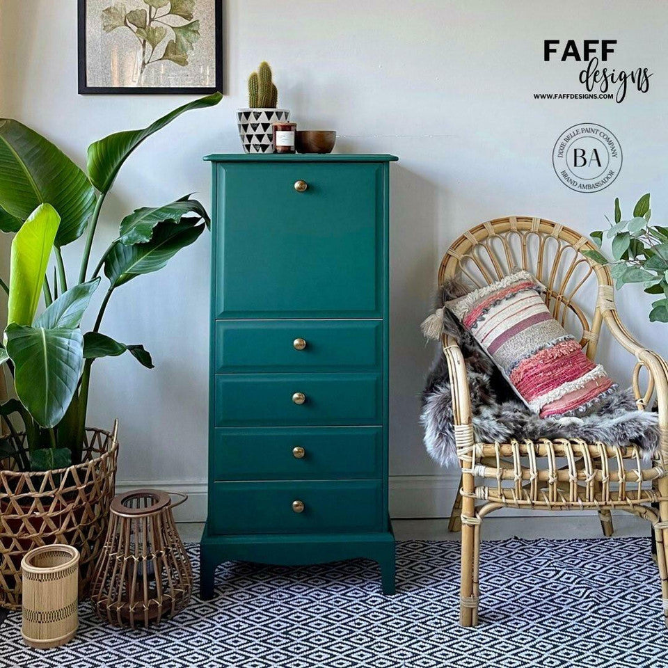 Midnight Green Silk Paint