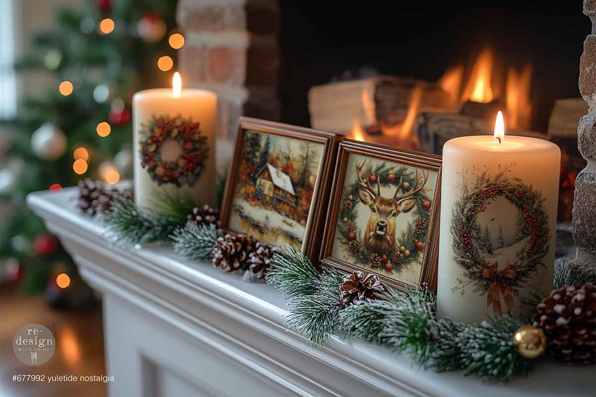 MIDDY TRANSFERS® – YULETIDE NOSTALGIA – 3 SHEETS + 1 BONUS SHEET, 8.5″X11″
