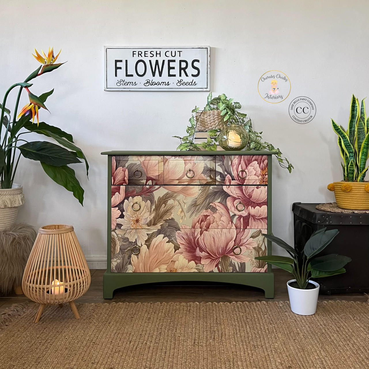 Peaceful Peonies - A1 Rice Decoupage Paper