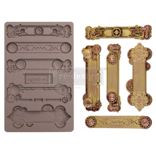 DECOR MOULDS® – STEAMPUNK PLATES – 1 PC, 5″ X 8″