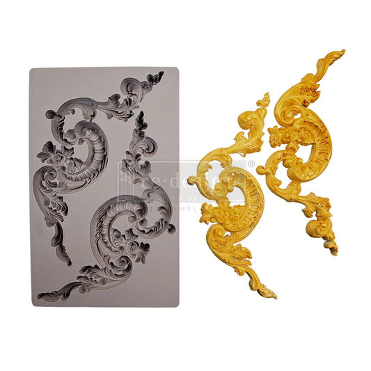 DECOR MOULDS® – ITALIAN VILLA SCROLLS  – 1 PC, 5″ X 8″