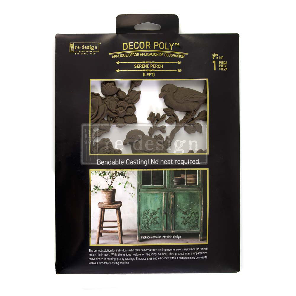Decor Poly – Serene Perch (Left) – 1 pc, 10″x9″ (25.4cmx22.9cm)
