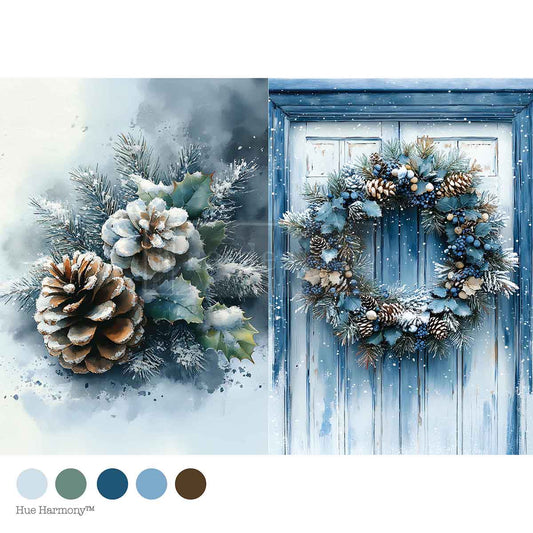 A4 DECOUPAGE – WREATH OF WHISPERS – 1 SHEET, 8.27″X11.69″